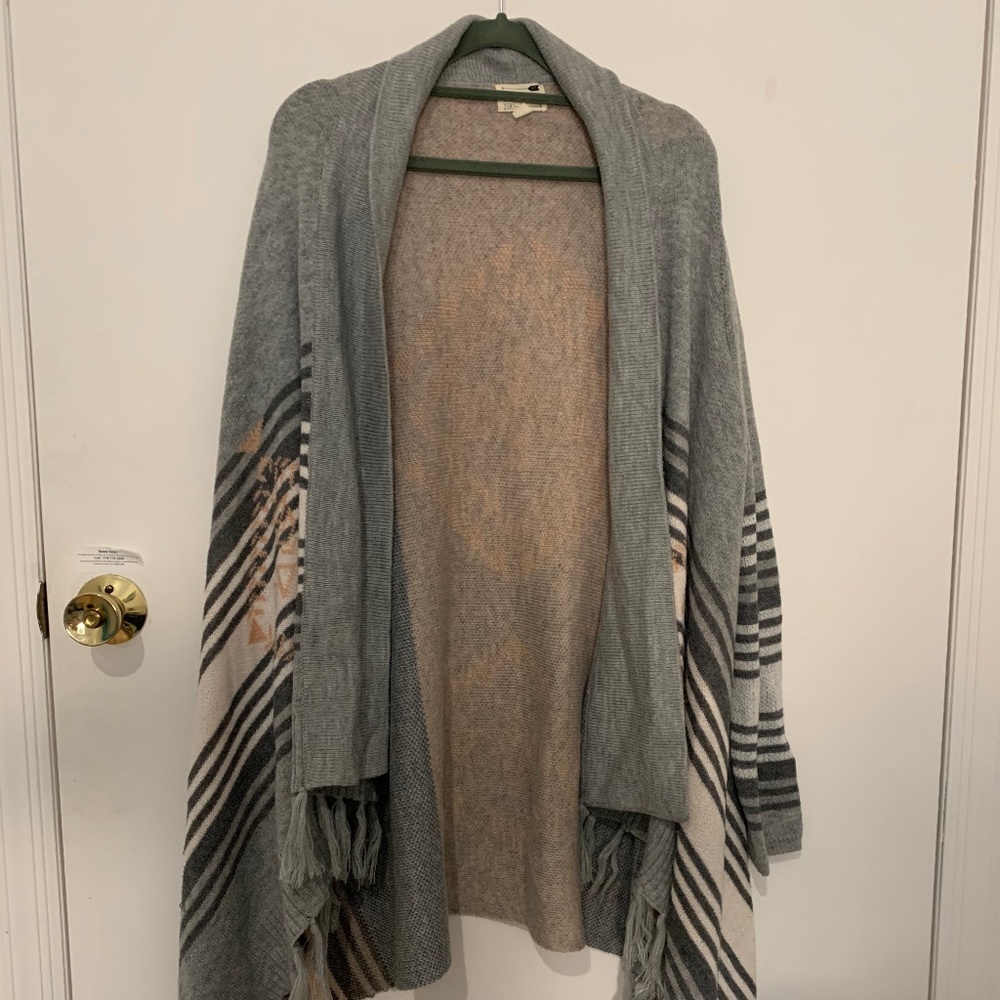 LA Hearts Fringed Aztec Cardigan